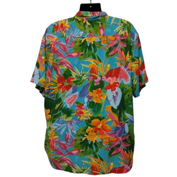 Vintage Jams World Hawaiian Shirt Tropical Bloom Men's XL (READ MEASUREMENTS IN - Picture 3 of 10